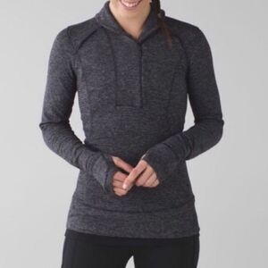 Lululemon Think Fast Herringbone Long Sleeve Pullover Size 4